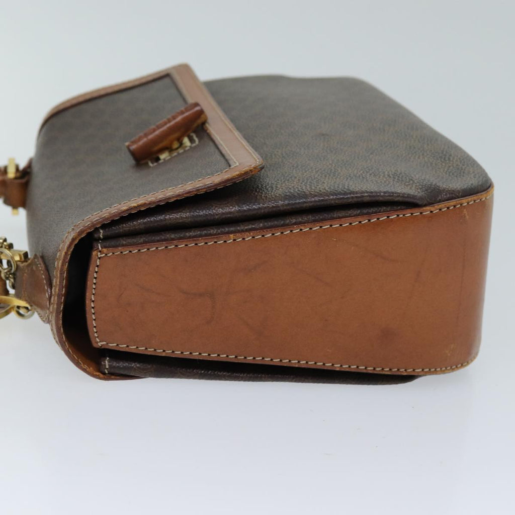 CELINE Macadam Canvas Hand Bag PVC 2way Brown  ep4104