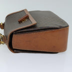 CELINE Macadam Canvas Hand Bag PVC 2way Brown  ep4104