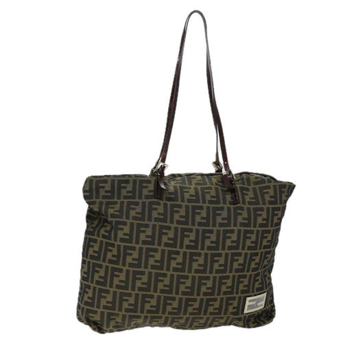 FENDI Zucca Canvas Tote Bag Brown Blackep4139
