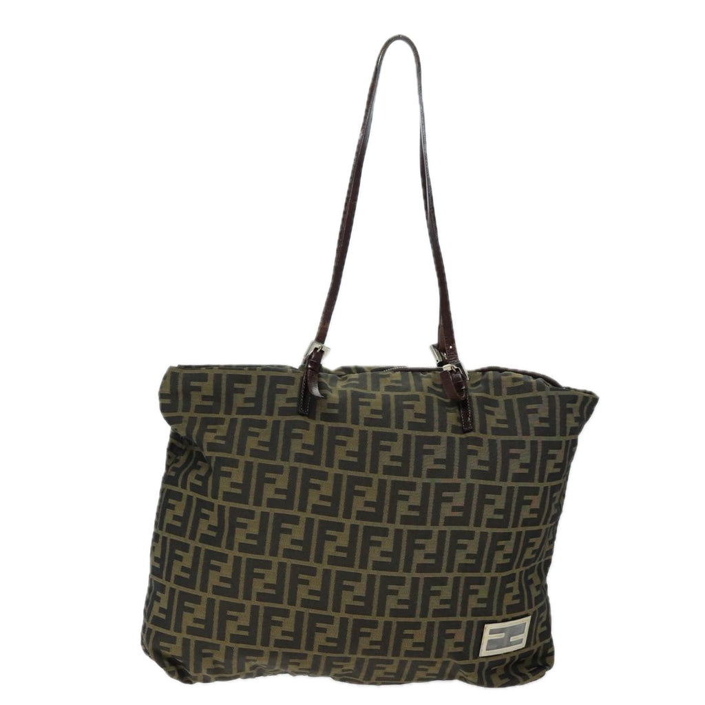 FENDI Zucca Canvas Tote Bag Brown Blackep4139