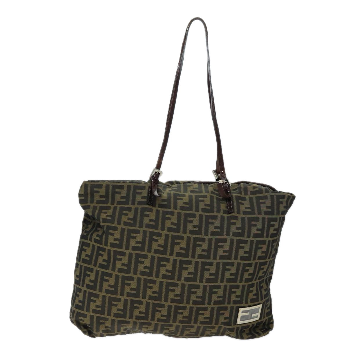 FENDI Zucca Canvas Tote Bag Brown Blackep4139
