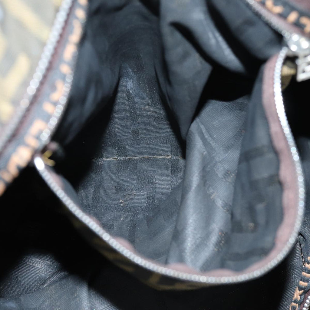 FENDI Zucca Canvas Tote Bag Brown Blackep4139