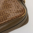 FENDI Zucchino Canvas Shoulder Bag Vintage Beigeep4149