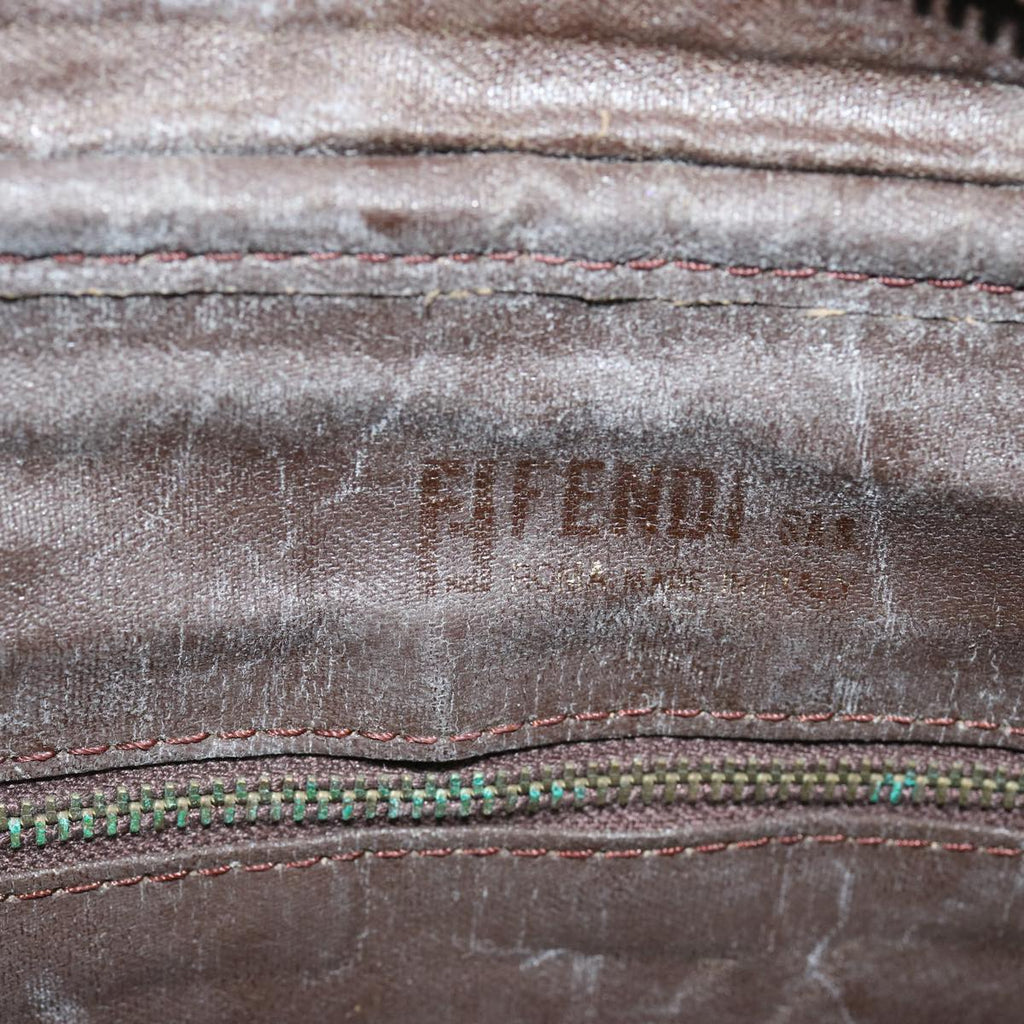 FENDI Zucchino Canvas Shoulder Bag Vintage Beigeep4149