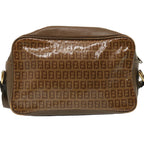 FENDI Zucchino Canvas Shoulder Bag Vintage Beigeep4149