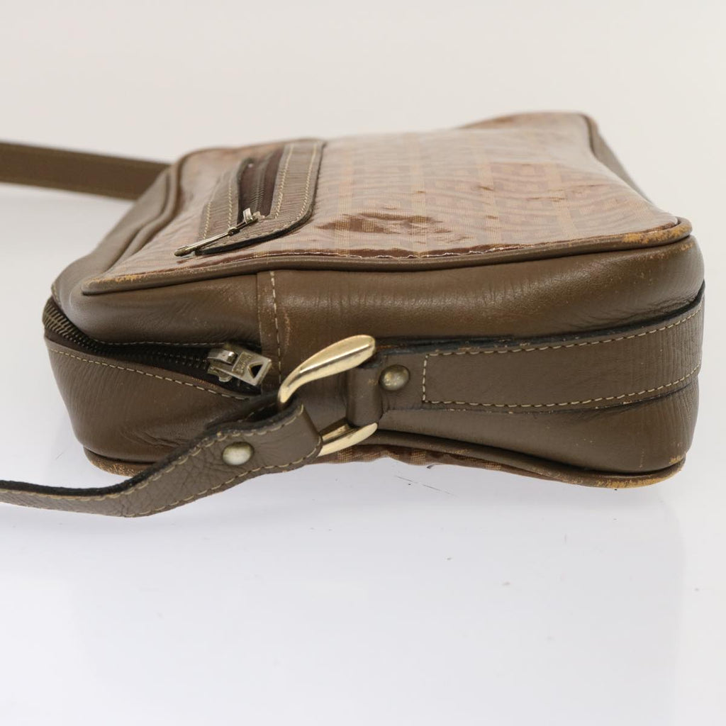 FENDI Zucchino Canvas Shoulder Bag Vintage Beigeep4149