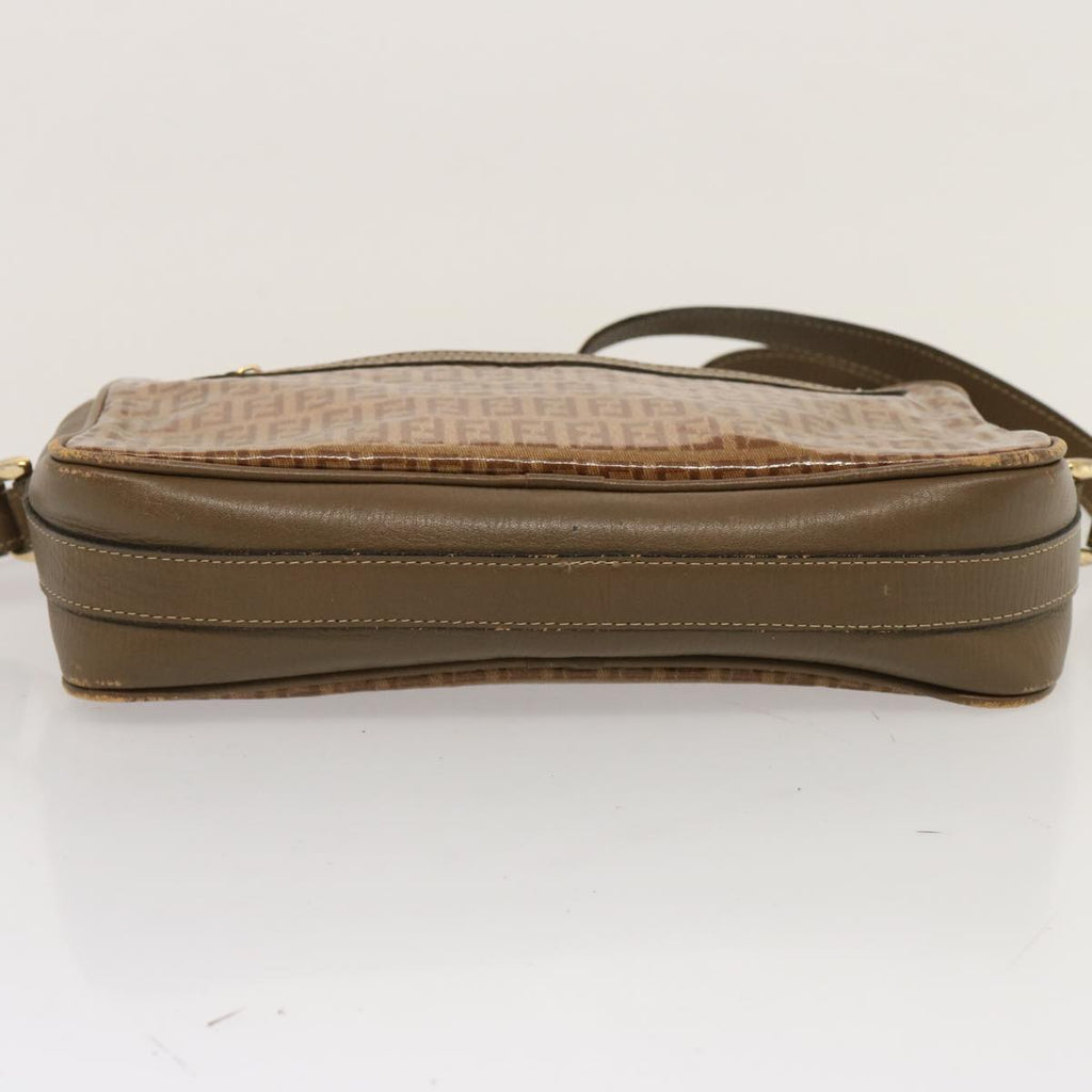 FENDI Zucchino Canvas Shoulder Bag Vintage Beigeep4149
