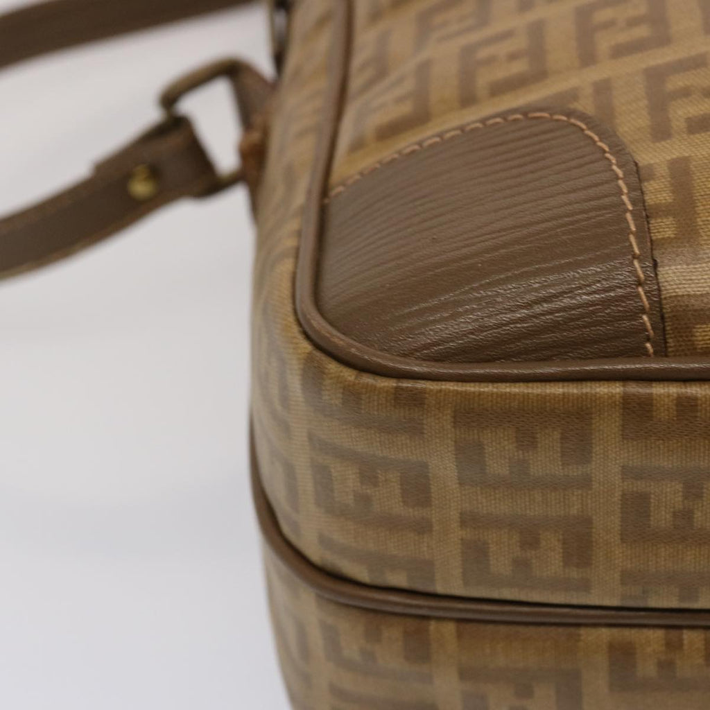 FENDI Zucchino Canvas Shoulder Bag Vintage Beigeep4154