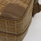 FENDI Zucchino Canvas Shoulder Bag Vintage Beigeep4154