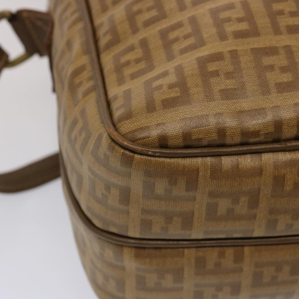 FENDI Zucchino Canvas Shoulder Bag Vintage Beigeep4154