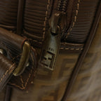 FENDI Zucchino Canvas Shoulder Bag Vintage Beigeep4154