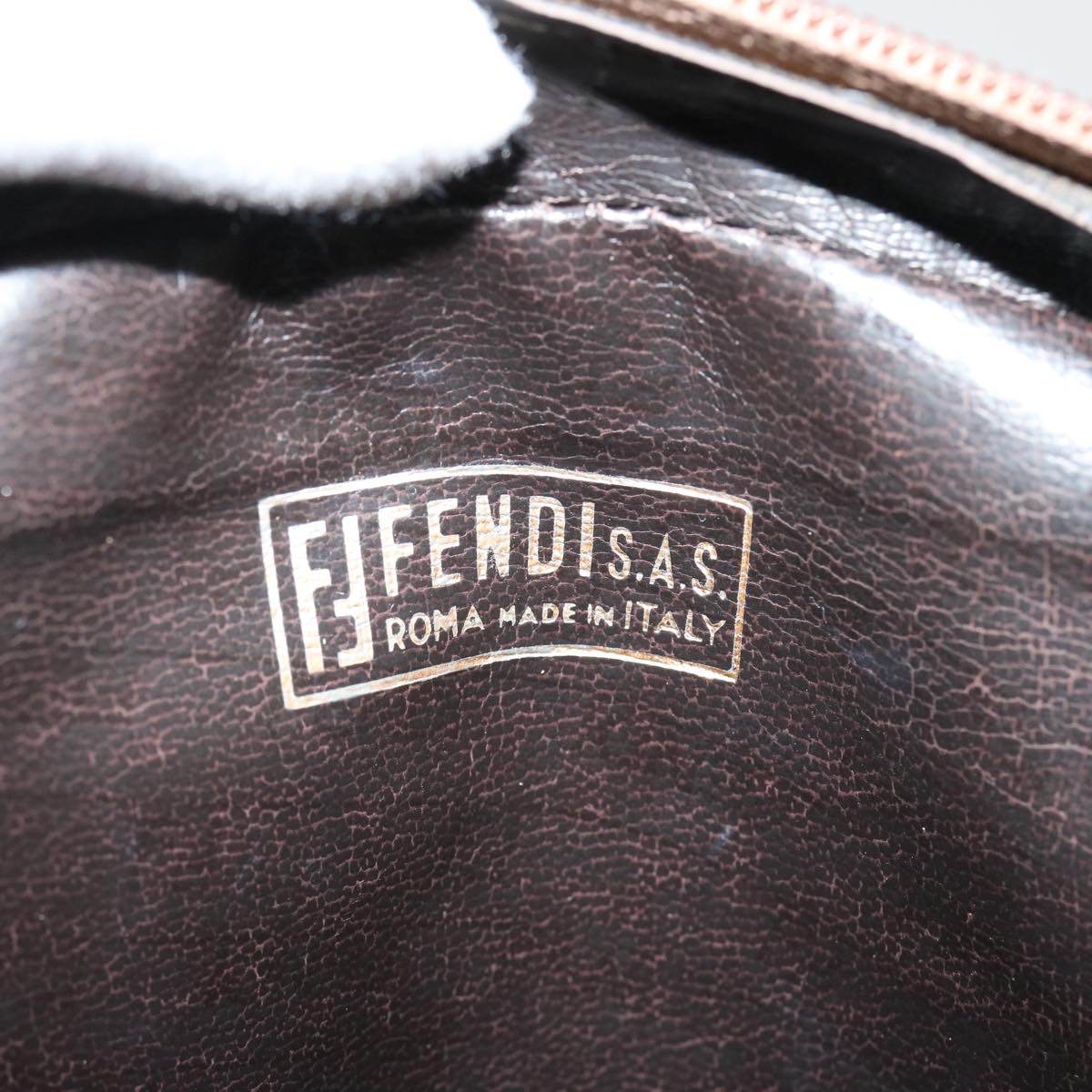 FENDI Zucchino Canvas Shoulder Bag Vintage Beigeep4154
