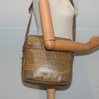 FENDI Zucchino Canvas Shoulder Bag Vintage Beigeep4154