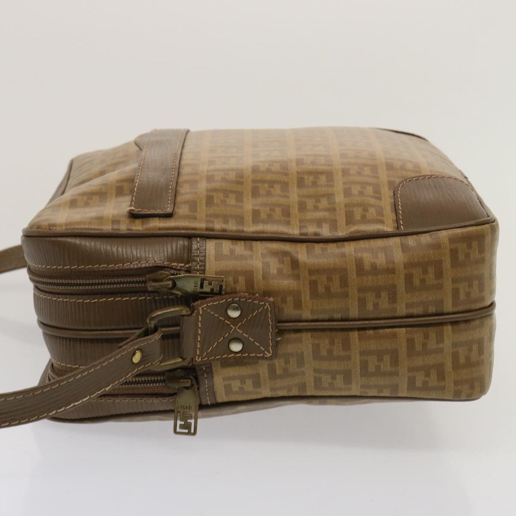 FENDI Zucchino Canvas Shoulder Bag Vintage Beigeep4154