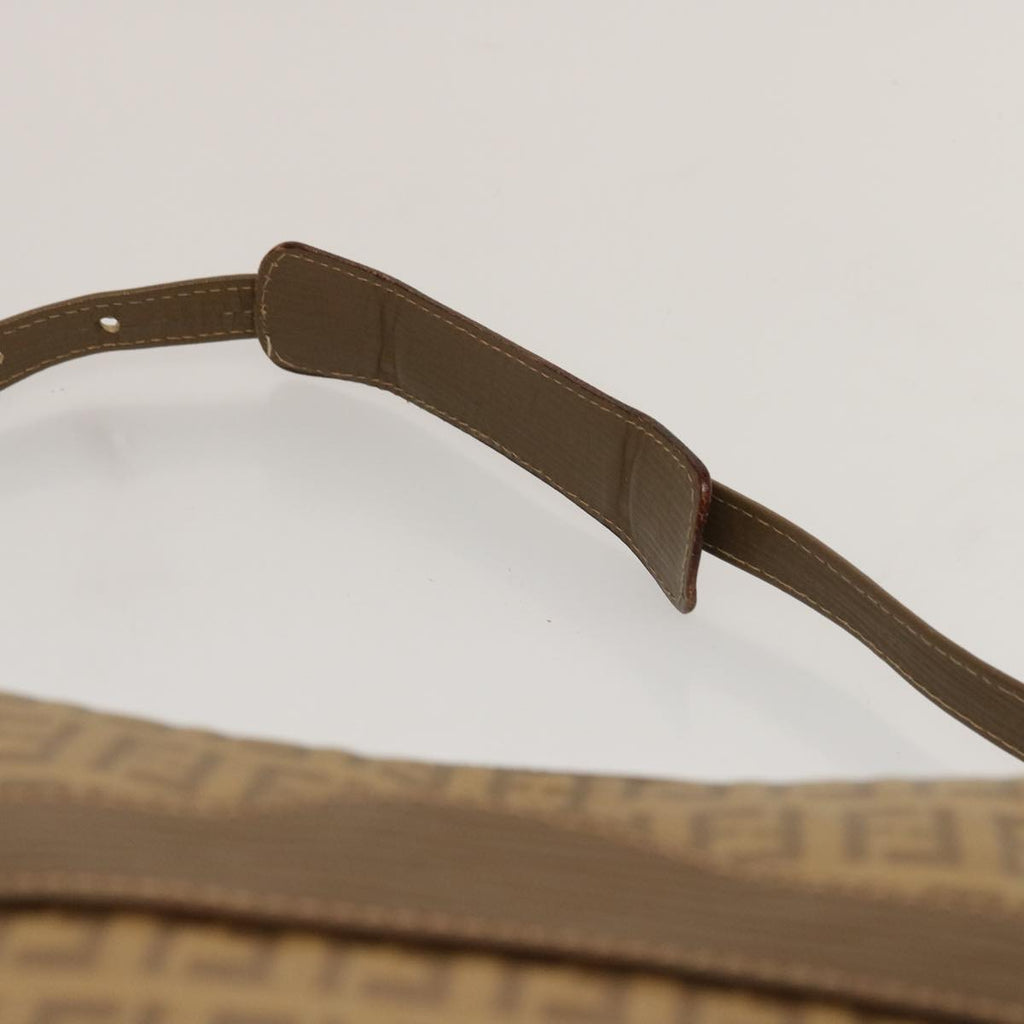 FENDI Zucchino Canvas Shoulder Bag Vintage Beigeep4154