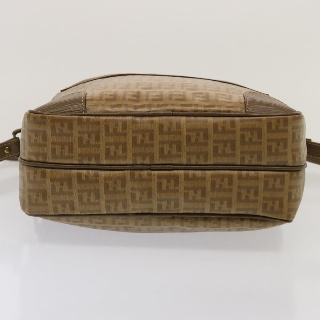 FENDI Zucchino Canvas Shoulder Bag Vintage Beigeep4154