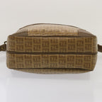 FENDI Zucchino Canvas Shoulder Bag Vintage Beigeep4154