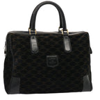 CELINE Macadam Canvas Boston Bag Black  ep4156