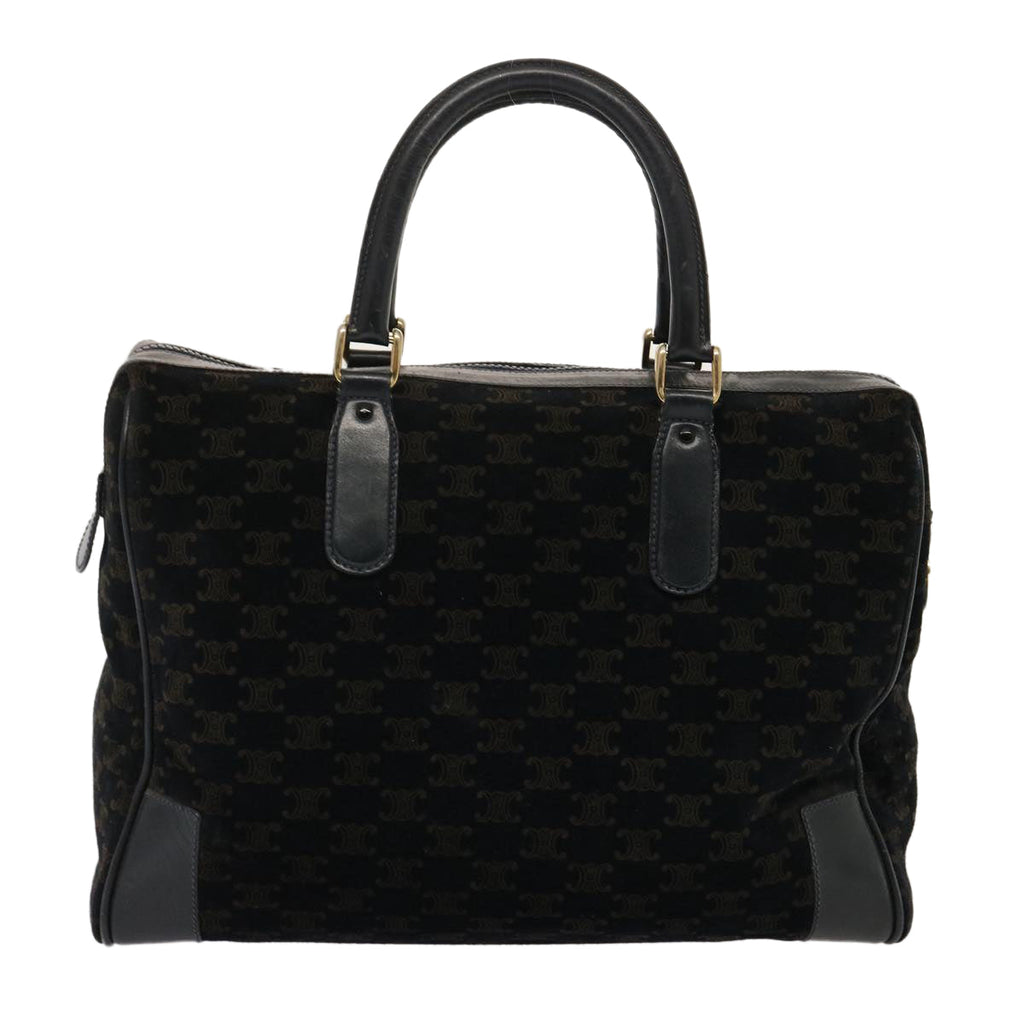 CELINE Macadam Canvas Boston Bag Black  ep4156