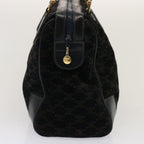 CELINE Macadam Canvas Boston Bag Black  ep4156