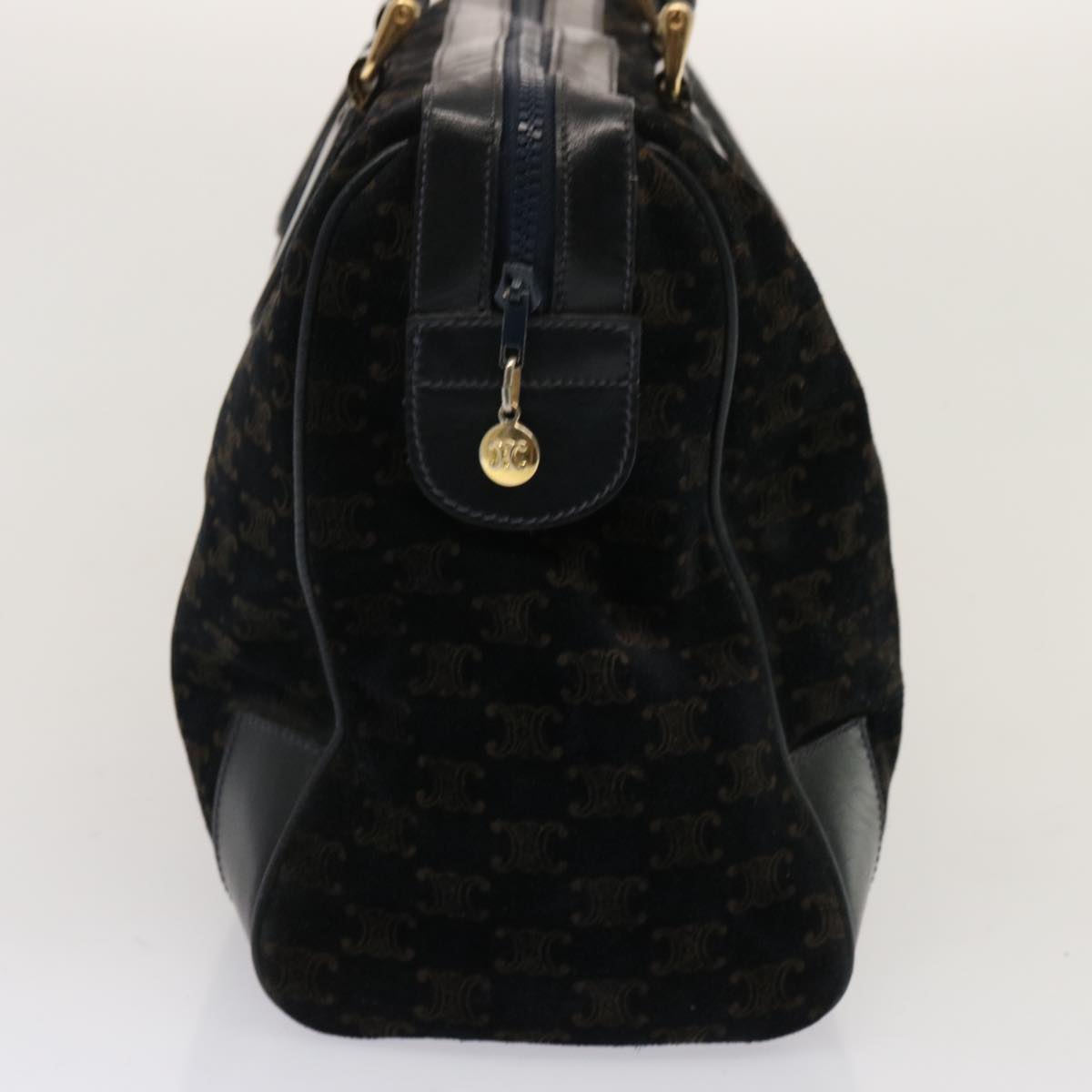 CELINE Macadam Canvas Boston Bag Black  ep4156