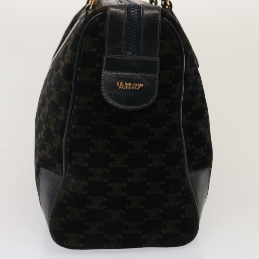 CELINE Macadam Canvas Boston Bag Black  ep4156