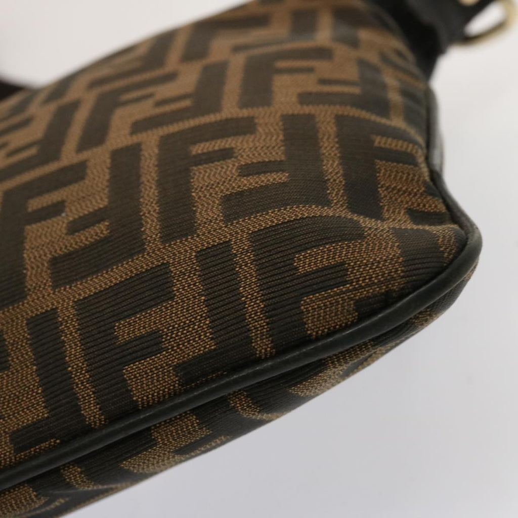 FENDI Zucca Canvas Shoulder Bag Brown Blackep4177