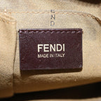 FENDI Zucca Canvas Shoulder Bag Brown Blackep4177