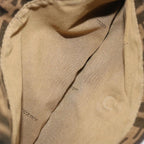 FENDI Zucca Canvas Shoulder Bag Brown Blackep4177