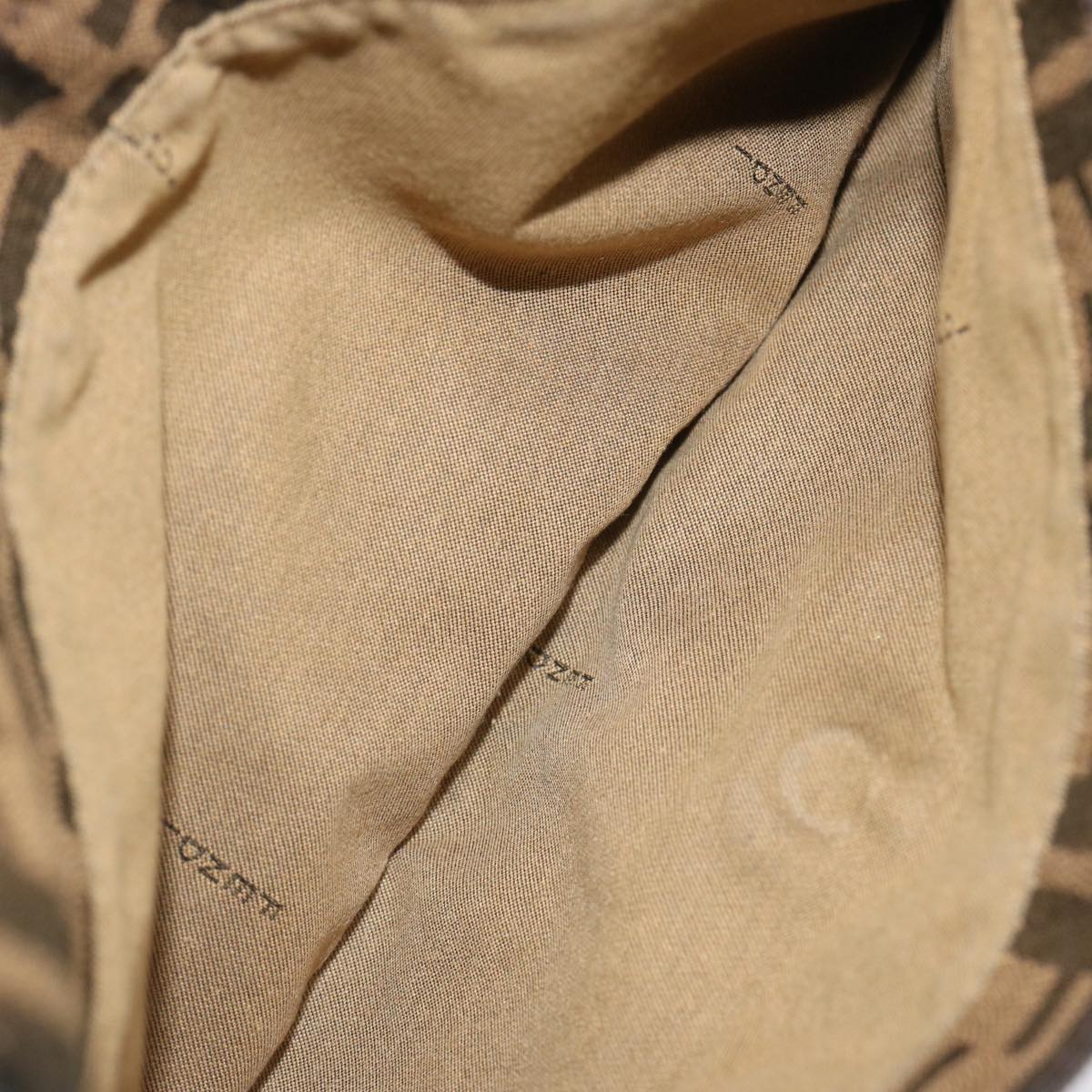 FENDI Zucca Canvas Shoulder Bag Brown Blackep4177