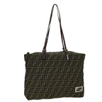 FENDI Zucca Canvas Tote Bag Black Brownep4185