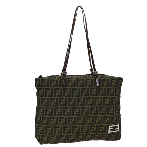 FENDI Zucca Canvas Tote Bag Black Brownep4185