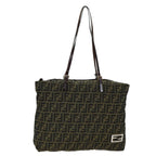 FENDI Zucca Canvas Tote Bag Black Brownep4185