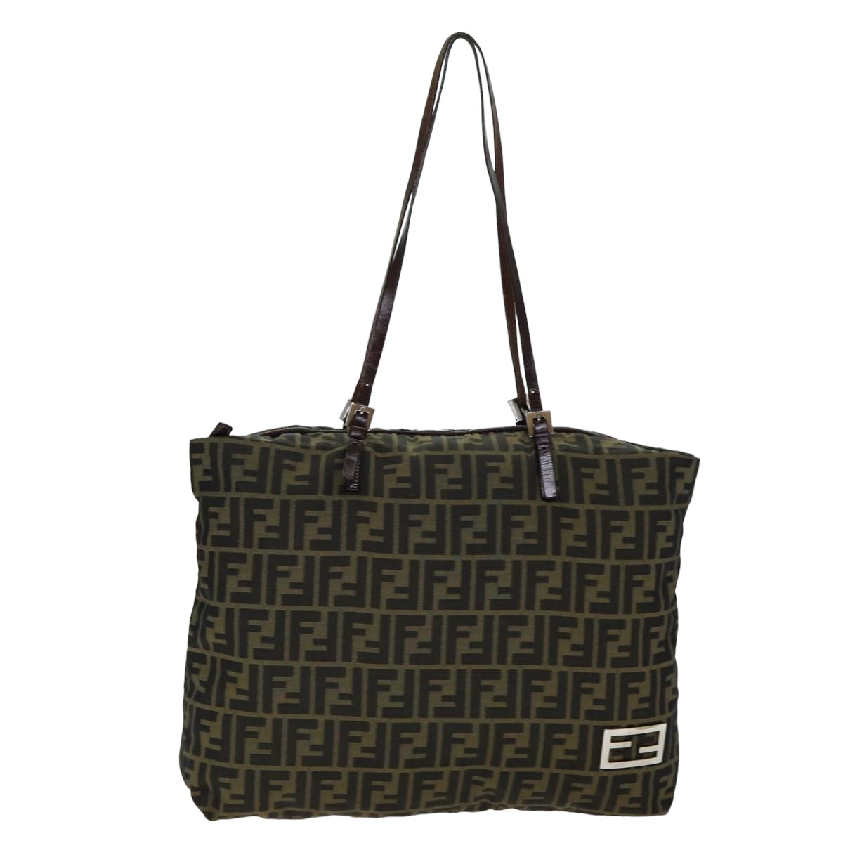 FENDI Zucca Canvas Tote Bag Black Brownep4185