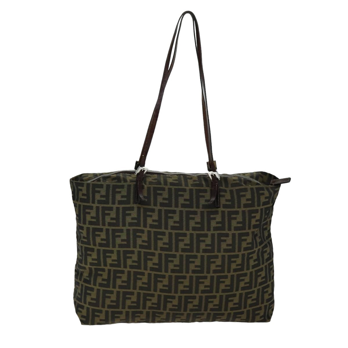 FENDI Zucca Canvas Tote Bag Black Brownep4185