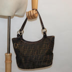 FENDI Zucca Canvas Tote Bag Brown Blackep4207