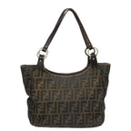 FENDI Zucca Canvas Tote Bag Brown Blackep4207