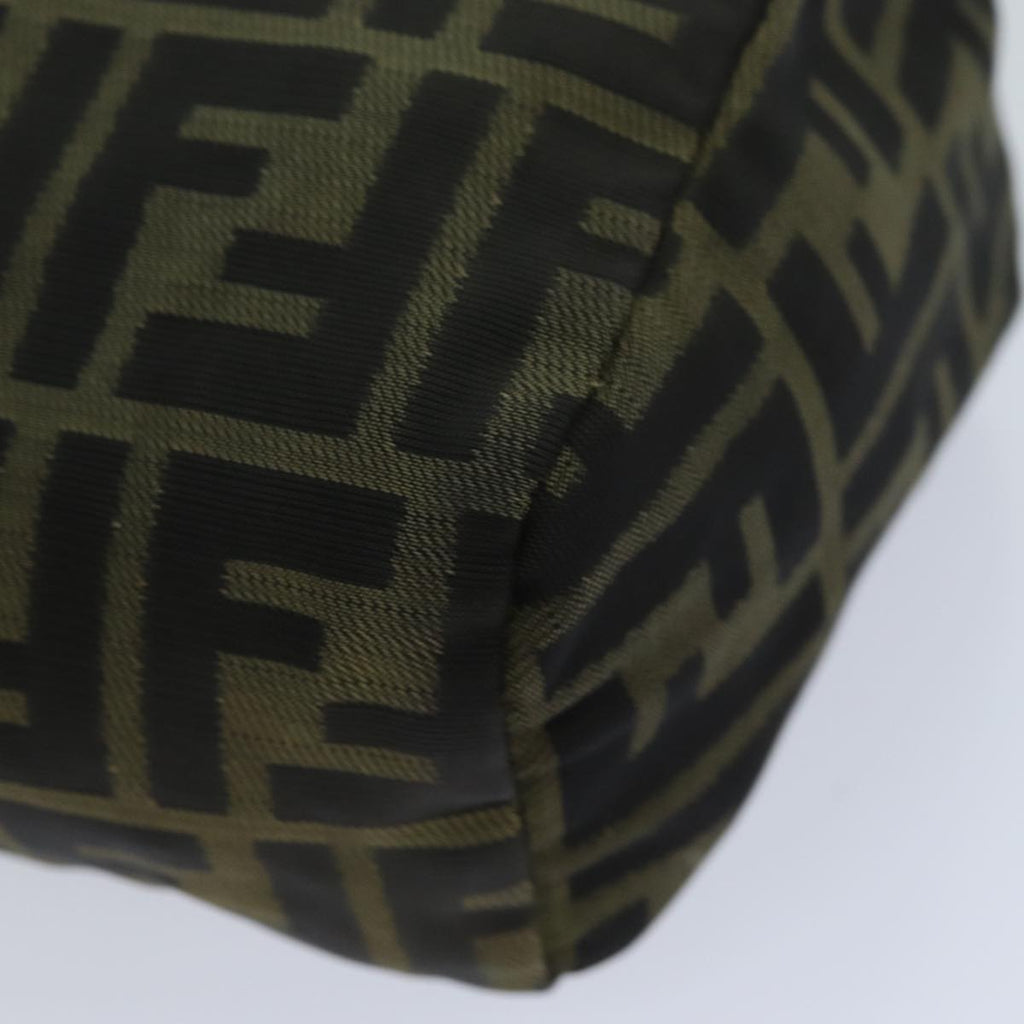 FENDI Zucca Canvas Hand Bag Black Brownep4208