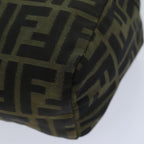 FENDI Zucca Canvas Hand Bag Black Brownep4208