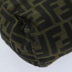 FENDI Zucca Canvas Hand Bag Black Brownep4208
