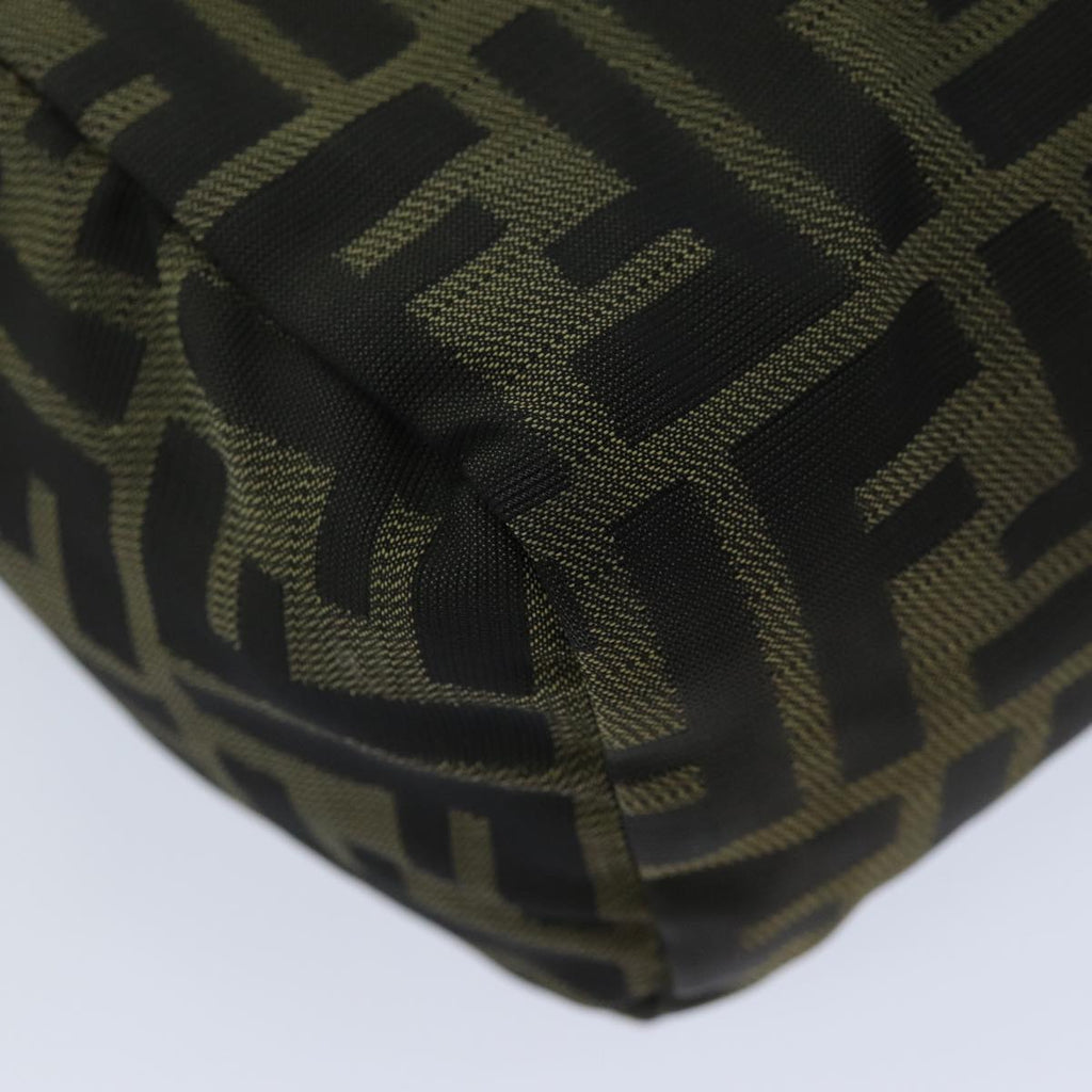 FENDI Zucca Canvas Hand Bag Black Brownep4208