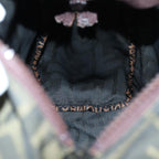 FENDI Zucca Canvas Hand Bag Black Brownep4208