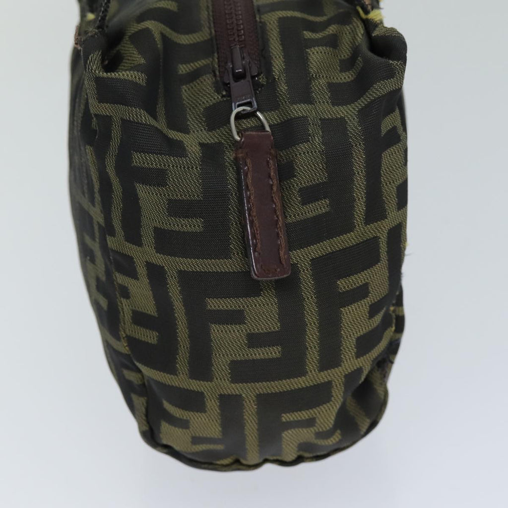 FENDI Zucca Canvas Hand Bag Black Brownep4208