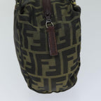 FENDI Zucca Canvas Hand Bag Black Brownep4208
