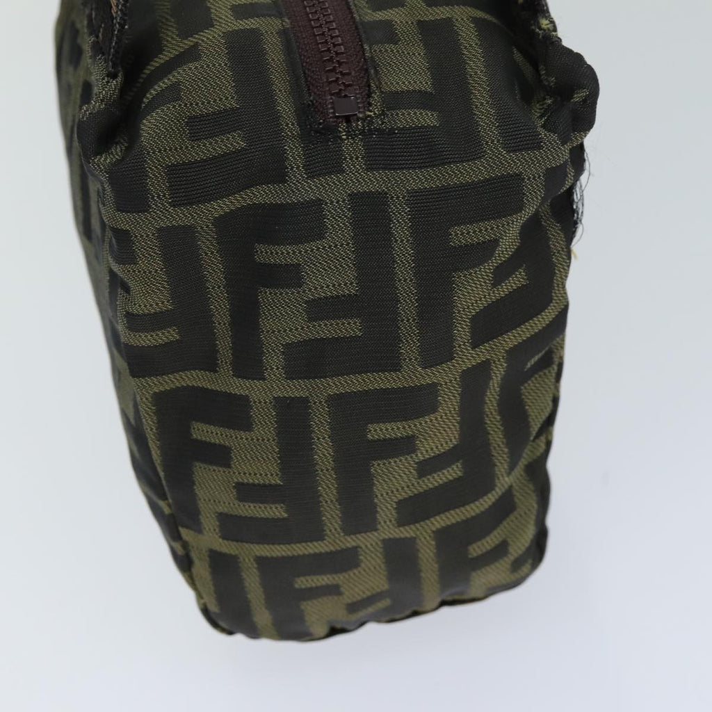 FENDI Zucca Canvas Hand Bag Black Brownep4208
