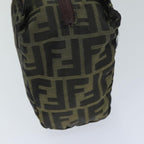 FENDI Zucca Canvas Hand Bag Black Brownep4208