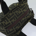 FENDI Zucca Canvas Hand Bag Black Brownep4208