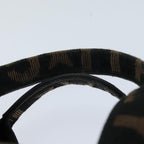 FENDI Zucca Canvas Hand Bag Black Brownep4208