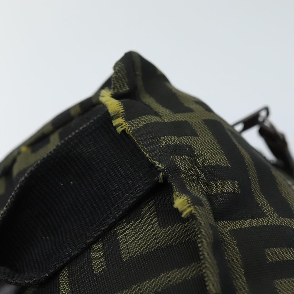 FENDI Zucca Canvas Hand Bag Black Brownep4208