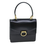 CELINE Hand Bag Leather Black  ep4220